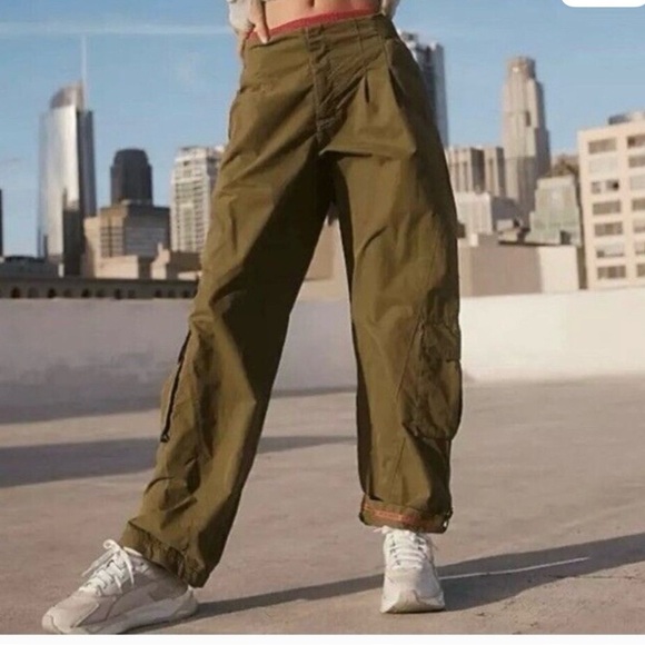 FP Movement by Free People Pants - NWOT Free People Mezmerize Me Olive Green Cargo Pants- Large